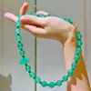 Colar de Design de Cristal Morango, Crisoprásio e Aventurina de Alta Qualidade