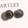 Parche de Resina Redondo Gris Humo Tinta Difuminada Semitransparente Material para Pendientes DIY Pendientes Accesorios para Fundas de Teléfono Móvil