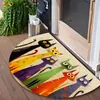 Felpudo Decorativo Interior Semicircular Estilo Americano Temu, Alfombrilla de Pie Absorbente de Agua y Resistente a Manchas para Baño, Alfombrilla de Piso Resistente al Desgaste y Fácil de Cuidar para Habitación