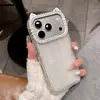 Estojo para lentes de gato KT com strass em ambos os lados, adequado para iPhone 17 Pro, Apple 15, 16 Pro Max, novo modelo 11