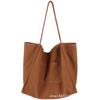 Bolsa de Lona de Color Sólido Bolsa Grande de Capacidad para Mujer Estilo Coreano Estilo Perezoso Bolso de Hombro Transfronterizo Explosión Bolsa de Agua Lavada en stock Venta al por Mayor