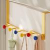 Ganchos de Bola de Color Dopamina para Organización y Almacenamiento de la Entrada, Ganchos para Abrigos para Puertas de Dormitorio, Estantes de Almacenamiento de Metal