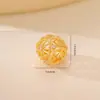Accesorios de joyería materiales hechos a mano metal incrustado circonita agujero grande cuentas redondas pulsera DIY cuentas sueltas con cuentas