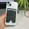 Capa de Celular Magnética com Porta-Cartões Magsafe Pintada Ímã Forte N52 Empurrador Vertical Porta-Cartões Transparente Design Personalizado Criativo