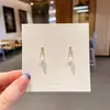 Pendientes de Perla Personalizados Europeos y Americanos Nicho 925 Tachuelas Joyería al por Mayor Alta Calidad Modernos Moda Simples Largos