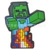 Charms pixelados de Minecraft para zapatos, accesorios de goma blanda de PVC para zuecos, hebillas de zapato DIY de dibujos animados de juegos