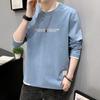 Camiseta de Algodão de Manga Comprida NASA Primavera e Outono Masculina Nova Casual Combina com Tudo Roupas Jovens Marca da Moda Camiseta Básica