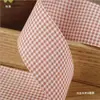 Cinta de Lona de Algodón y Lino a Cuadros Coreana de 1/4/2.5cm Cinta para Lazos Hechos a Mano DIY Cinta para Accesorios de Ropa