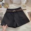 Shorts Casuales para Mujer Primavera y Verano 2025 Nuevo Estilo Coreano Ins Estilo Hong Kong Retro Sencillo Ropa Exterior Cintura Alta Pantalones de Pierna Ancha con Forma A