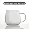 Venta al por mayor de fábrica taza de café de vidrio con asa estilo nórdico taza de leche taza de barriga grande taza transparente para avena desayuno