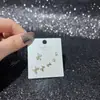 Novo Conjunto de Brincos com Várias Peças, Brincos de Borboleta, Zircônia Super Brilhante, Galvanoplastia Ecológica, Pino de Prata S925, Acessório de Moda de Inverno