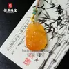 Colgante Ángel Guardián de los Doce Signos del Zodíaco de Jade Amarillo Dragón Natural Regalo para el Año de Nacimiento Colgante de Jade Amarillo Collar de Color Jade Amarillo