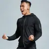 Abrigo Cortavientos con Capucha para Deportes al Aire Libre para Hombre Otoño Nuevo Mallas de Secado Rápido Traje de Entrenamiento de Manga Larga Otoño e Invierno