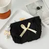 Bonita bolsa de cosméticos, nueva bolsa de cosméticos estilo coreano con lazo de encaje, monedero de gran capacidad, bolso de mano, bolso de almacenamiento para mujer.