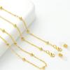 Cordão de Colar para Óculos de Novo Estilo Transfronteiriço para Mulheres, Cordão de Metal de Alta Qualidade, Antiderrapante, Joias Simples com Contas Atacado