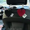 Gancho de Felpa con Forma de Corazón para Respaldo de Asiento de Coche Lindo Almacenamiento Multifuncional para Asiento de Coche Suministros para Coche