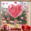 Adesivos de Janela Temáticos de Amor Atacado 2026 Amazon Transfronteiriço Decorações de Dia dos Namorados Adesivos de Parede Vidro de Janela de Shopping Center Adesivos Eletrostáticos