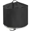 Cubierta redonda para fogata de exterior, tela Oxford engrosada, para fogatas de jardín, impermeable y a prueba de sol, con asa