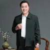 Chaqueta de papá para primavera y otoño, Chaqueta de hombre para mediana edad y ancianos, Abrigo grueso de algodón para hombre con botones, Top de abuelo