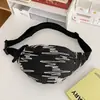 Bolsa feminina simples e casual estilo ins, bolsa transversal fresca e natural, bolsa de peito esportiva, bolsa de cintura versátil de nicho para estudantes