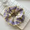 Goma para el pelo de encaje floral estilo coreano, tamaño grande, doble capa, para niñas, para moño, cuerda para el pelo de alta gama