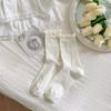 Calcetines blancos con lazo calcetines de tubo para mujer calcetines finos de verano estilo miu viento ballet calcetines de felpa algodón medias transpirables