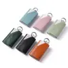 Nuevo Monedero para Llaves de Cuero Texturizado de Moda con Bloques de Color de Amazon, Mini Monedero Portátil de Estilo Japonés para el Hogar