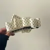 Pinza de Plátano con Lunares y Lazo Estilo Coreano para Niñas, Pinza Vertical para Cola de Caballo, Moda de Lujo Ligero, Pinza para el Cabello Versátil