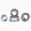 Tuerca Tipo K de Acero Inoxidable 304 con Dientes, Tapa de Tornillo Tipo K de Acero al Carbono Multidentada Estándar Americano M3M4M6M5M8M10