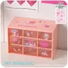 Caja de Almacenamiento Tipo Cajón de Nueve Compartimentos para Papelería de Escritorio Infantil, Caja Organizadora Creativa de Dibujos Animados Sanrio para Niñas y Estudiantes