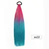 Trenzas de Hilo Plateado Trenzado para el Cabello Ez Dreadlocks Extensiones de Cola de Caballo Larga con Hilo Dorado y Plateado Trenzas de Gradiente de Colores Pelucas para Niños