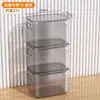Caja de almacenamiento transparente para el hogar, caja de plástico para guardar juguetes y snacks, tamaño grande, engrosada, organizador de ropa para armario, cesta de almacenamiento