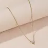 Colar Cruz Aço Inoxidável Pedra de Nascimento de Dezembro Formato de Coração Moda Luxo Leve Romântico Colar Joias Atacado