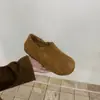Zapatos Birkenstock Originales de Cuero Genuino Gamuzado Vintage para Mujer Otoño/Invierno 2025 Zapatos Slip-On Holgazanes con Forro de Lana para Calidez