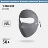 Máscara de Proteção Solar Facial Completa para Mulheres, Anti-UV, Máscara de Sombreamento para Ciclismo de Verão, Proteção Facial, Máscara Facial Respirável de Seda de Gelo