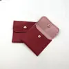 Bolsa Caixa de Joias com Botão de Pressão em Couro Sintético em Estoque na Fábrica, Bolsa de Armazenamento de Joias em Couro com Tampa Flip-Top, Bolsa de Embalagem para Anéis e Brincos