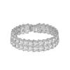 Pulsera Dorada de Moda Kaiwei con Varios Diseños Pulsera de Trébol Chapada en Oro de 24 Quilates Cadena de Reloj Ancha con Patrones Brillantes para Hombre