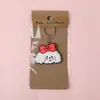 Pingente de Chaveiro Fofo Embalagem de Cartão de Papel Chaveiro de Desenho Animado Chaveiro de Casal em PVC Presente Pequeno para Eventos