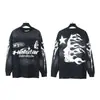Sudadera con Estampado Retro Street Rock de Moda Hellstar de Manga Larga para Hombre y Mujer Corte Holgado