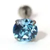 Aretes de Aleación de Titanio F136 con Garras Redondas, Aretes de Hueso de Oreja de Diamante Único de 0.9 mm, Aretes para Cóclea, Accesorios para Oreja para Perforaciones