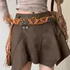 Cinturón Tejido con Borlas Retro Estilo Bohemio Moda Femenina con Falda Accesorios de Cinturón Ancho de Gama Alta de Moda