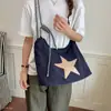 Bolso bandolera tote de gran capacidad para mujer, estilo vintage de otoño con estrellas, versátil para el trabajo, nuevo modelo 2026, bolso de hombro de moda