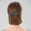 Grampo de Cabelo Gravata Borboleta para Mulheres, Presilha de Cabelo de Luxo com Strass, Presilha de Mola para Penteados Semi-Presos, Presilha Superior para Adultos