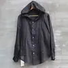 Camisa de Verano de Algodón y Lino para Hombre del Territorio del Norte, Transparente, Cuello Cuadrado, Manga Tres Cuartos, Camisa de Lino con Botones al Frente, Camisa de Moda y Tendencia Juvenil para Protección Solar