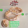 Anillo Hueso de Serpiente V-Oro Versión de Alta Gama Madreperla Blanca Anillo con Forma de Serpiente Incrustado de Diamantes Chapado en Oro Rosa de 18K Anillos de Pareja para Mujeres