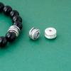 Prata Pura 999 Chiang Mai Feito à Mão Fio de Prata Irregular Beads Espaçadoras Enroladas em Fio Contas de Prata Enroladas em Fio Acessórios de Prata para Pulseira de Joias DIY