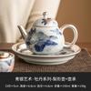 LiquidaçãoBule Banhado a Prata 999 do Fabricante Zheng Wenqiang Bule em Forma de Pera com Peônias para Fazer Chá, Conjunto de Chá Estilo Chinês, Bule Pequeno, Bule Individual