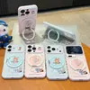 Funda tipo soporte para la pareja Judy y Nick adecuada para Apple 17 Pro Max, linda para niñas, Huawei Xiaomi ventana grande