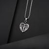 Collar colgante en forma de corazón de venta caliente de Temu joyería transfronteriza para mujer alas de diablo Arcángel Miguel colgante de Chris