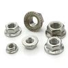 Porca de flange sextavada de dente reverso de aço inoxidável 304 dente esquerdo com tampa de parafuso antiderrapante dente de flor de almofada DIN6923